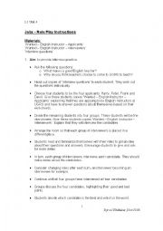 English Worksheet: speaking activity 