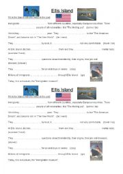 English Worksheet: A nation of immigrants Ellis Island