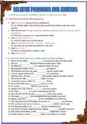 English Worksheet: Relative pronouns