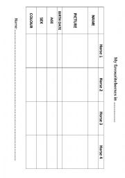 English Worksheet: stable project