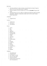 English Worksheet: Student guided role play - simple past