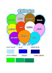 English Worksheet: colours