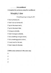 English Worksheet: First conditional