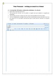 Peer Pressure - writing an email to a friendd