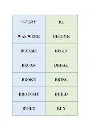 irregular verbs domino