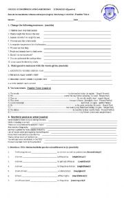 English Worksheet: ACTIVE AND PASSIVE VOICE
