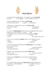 HAND IDIOMS