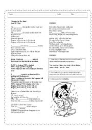 English Worksheet: Singing in the rain