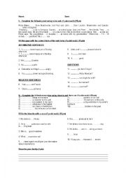 English Worksheet: test 1