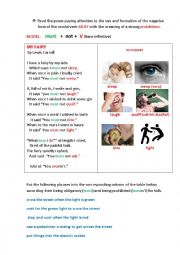 English Worksheet: MY FAIRY (a poem + a grammar task)