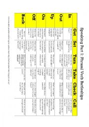 Updated Phrasal Verbs Battleships FCE Part 1