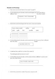 English Worksheet: Consonants and Vowels quiz