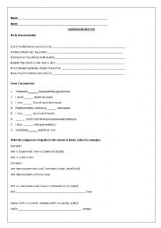 English Worksheet: comparatives practice