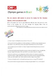English Worksheet: Conversation - Olympic games - Rio