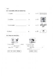 English Worksheet: Final test for Lets go 1