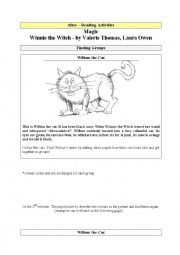 English Worksheet: After-Reading-Activity worksheet Book: Winnie the Witch Written by Valerie Thomas, Laura Owen