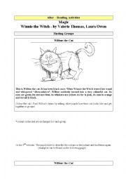 After-Reading-Activity worksheet Book: Winnie the Witch Written by Valerie Thomas, Laura Owen