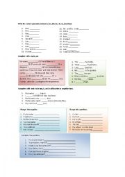 personal pronoun and verb to be