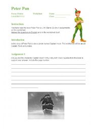 English Worksheet: Worksheet Peter Pan 