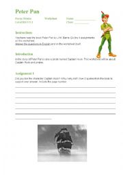 Worksheet Peter Pan 