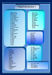 Prepositional phrases 1