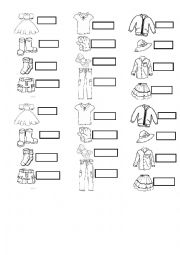 English Worksheet: clothes