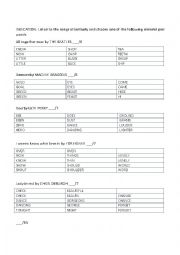 English Worksheet: Minimal Pairs. Song lyrics