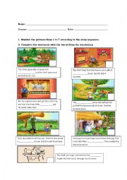 English Worksheet: The three little pigs