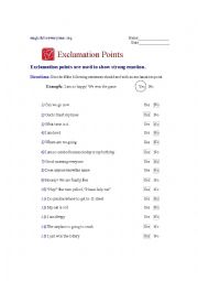 English Worksheet: More on punctuation 