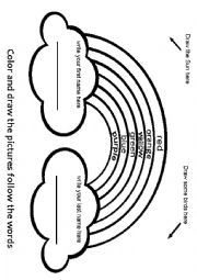 Coloring and drawing follow the instruction