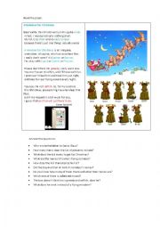 English Worksheet: I WISH A REINDEER FOR CHRISTMAS