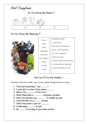 English Worksheet: Hotel Transylvania