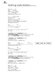 English Worksheet: Nothing really matters