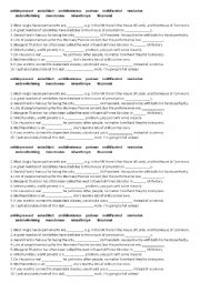 English Worksheet: Prefixes