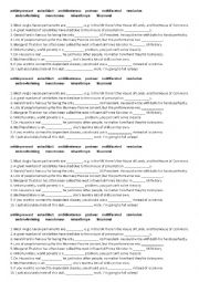 English Worksheet: Prefixes