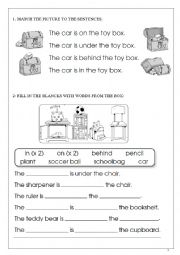 English Worksheet: PREPOSITIONS