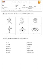 English Worksheet: circus