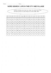 English Worksheet: word search 