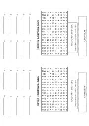 English Worksheet: Numbers 1 at 10