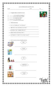 English Worksheet: permissions and requests