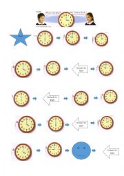 English Worksheet: Telling time boardgame