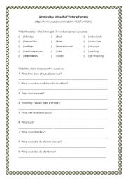 English Worksheet: A typical day in the life of Victoria Fontana - daily routine