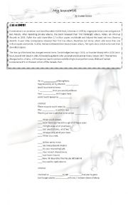 English Worksheet:  My Immortal by Evanescence