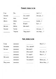 English Worksheet: to be