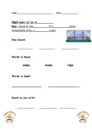 English Worksheet: -dge worksheet