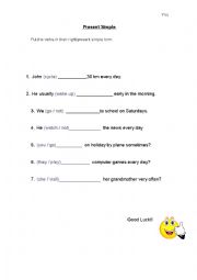Present Simple Worksheet