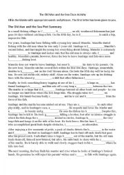 English Worksheet: The Old Man and the Sea Cloze activity