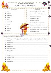 English Worksheet: Giving opinion with FIND and THINK