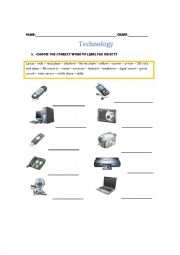 English Worksheet: technology-past tense