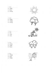 English Worksheet: WEATHER 